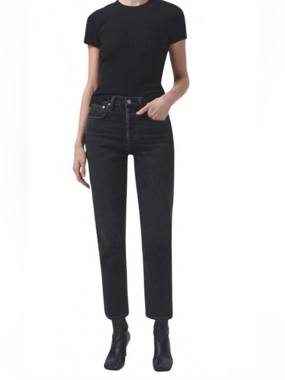 AGOLDE Riley High Rise Straight Crop Size 26